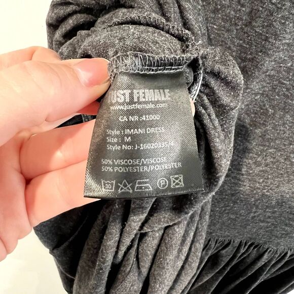 JUST Female Imani Smocked Jersey Dress Medium Fit and Flare - Picture 8 of 8